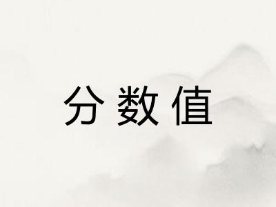 分数值