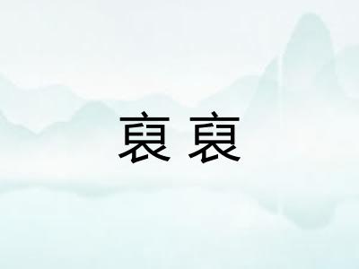 裒裒