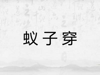 蚁子穿