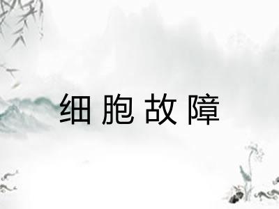 细胞故障 细胞故障