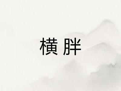 横胖