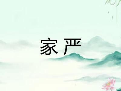 家严 家严
