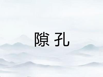 隙孔