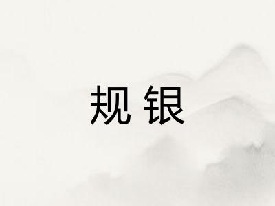 规银 规银