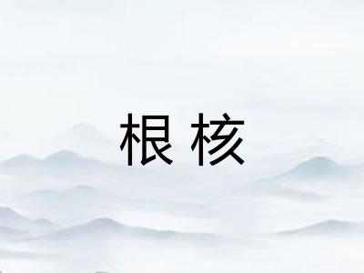 根核 根核