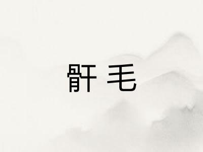 骭毛 骭毛
