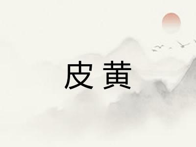皮黄