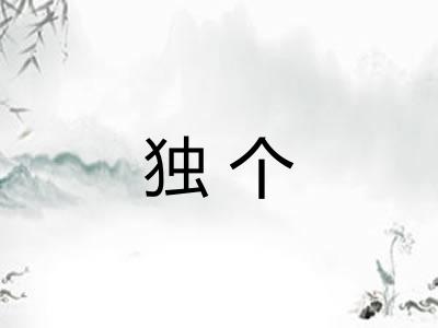 独个 独个