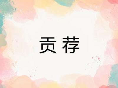 贡荐 贡荐