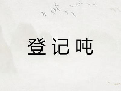 登记吨