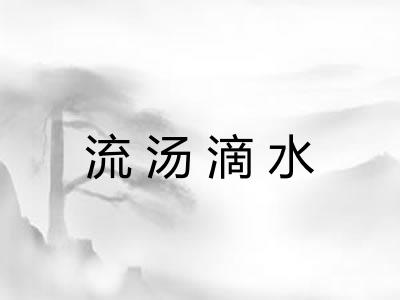 流汤滴水 流汤滴水