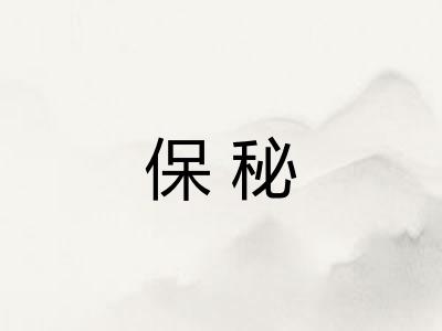 保秘