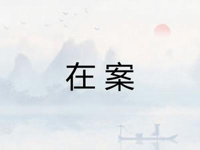 在案 在案