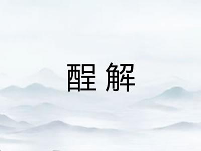 酲解