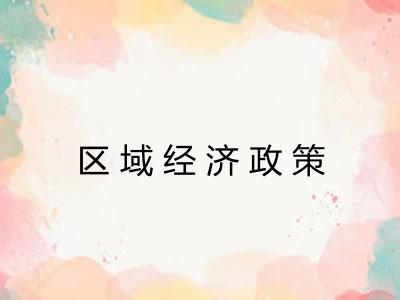 区域经济政策 区域经济政策