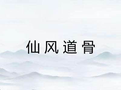 仙风道骨 仙风道骨
