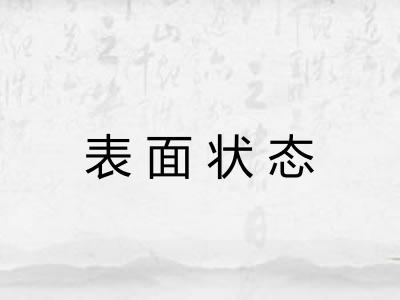 表面状态