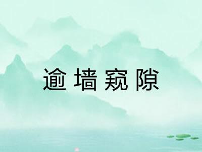 逾墙窥隙 逾墙窥隙