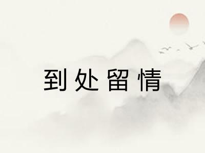 到处留情 到处留情