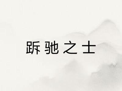 跅驰之士 跅驰之士