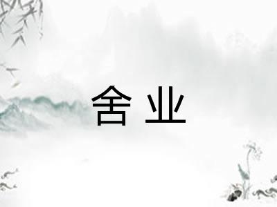 舍业 舍业