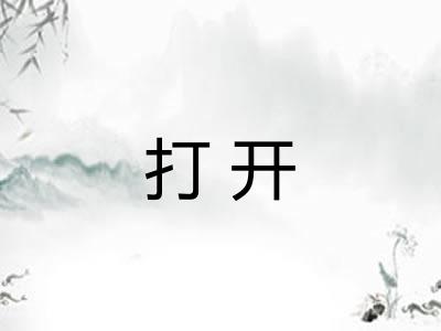 打开