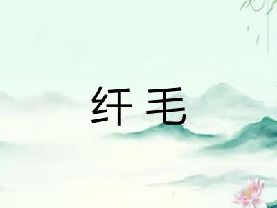 纤毛 纤毛