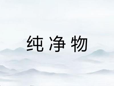 纯净物 纯净物