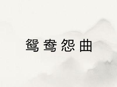 鸳鸯怨曲 鸳鸯怨曲