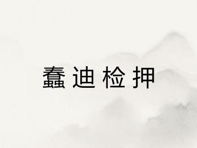 蠢迪检押 蠢迪检押