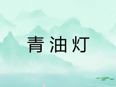 青油灯 青油灯