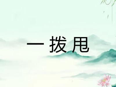 一拨甩