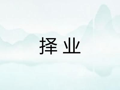 择业