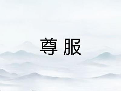 尊服 尊服
