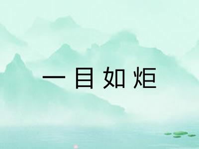 一目如炬 一目如炬