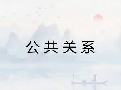 公共关系 公共关系