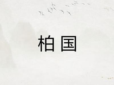 柏国 柏国