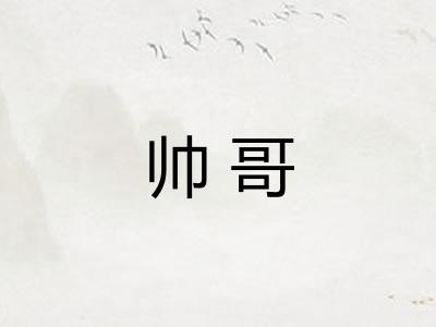 帅哥 帅哥