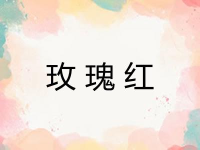 玫瑰红 玫瑰红