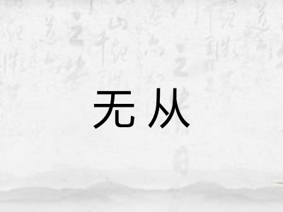 无从