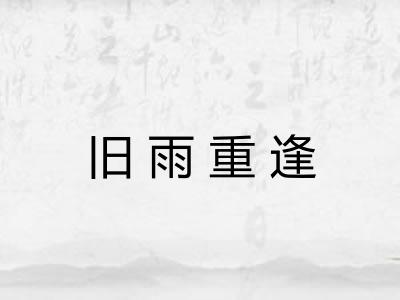 旧雨重逢 旧雨重逢