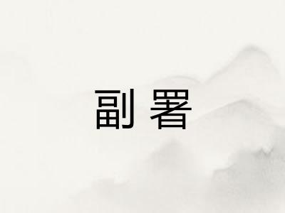 副署 副署