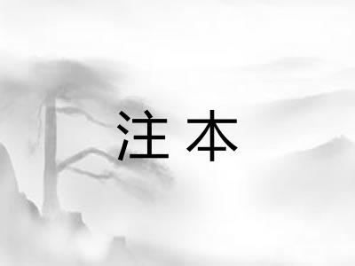 注本 注本