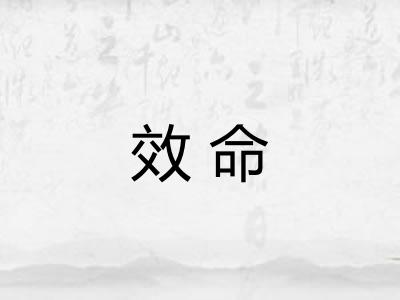 效命