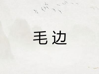 毛边 毛边
