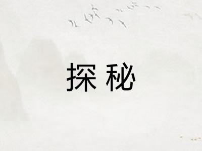 探秘 探秘
