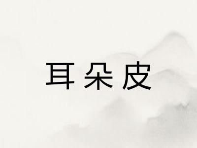 耳朵皮 耳朵皮