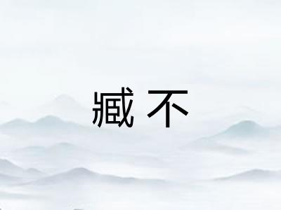 臧不