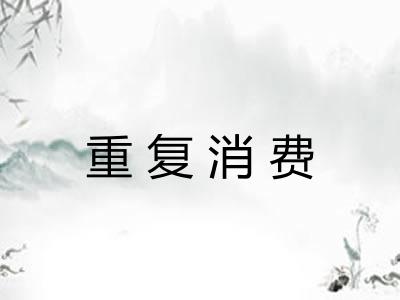 重复消费 重复消费