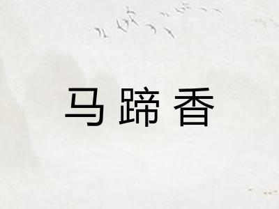 马蹄香